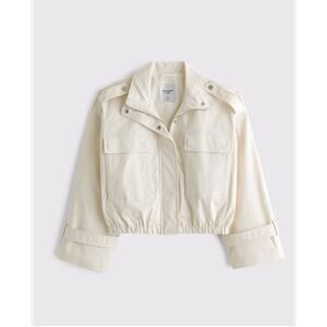 Abercrombie & Fitch NWT Women's Lightweight Cinched Beige Utility Jacket Size M